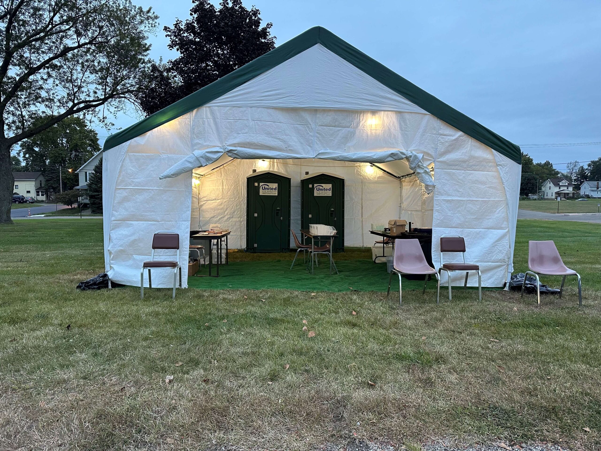 Onsite Drug Testing Tent Opened